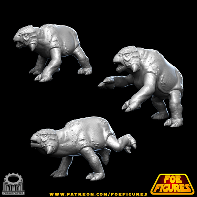 3d druckbar platz nashorn juvenile weiblich by feind zahlen tischplatte zeichen kreaturen sci fi universum 3d print model - Mito3D