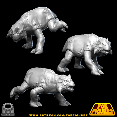 3d druckbar platz nashorn juvenile männlich by feind zahlen tischplatte zeichen kreaturen sci fi universum 3d print model - Mito3D