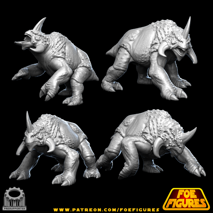 3d druckbar platz nashorn männer by feind zahlen tischplatte zeichen kreaturen sci fi universum 3D print model - Mito3D