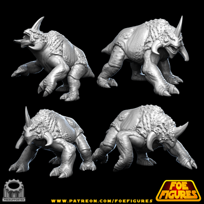 3d druckbar platz nashorn männer by feind zahlen tischplatte zeichen kreaturen sci fi universum 3d print model - Mito3D