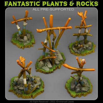 3d druckbar uralt stammes ruinen by fantastisch pflanzen felsen tischplatte terrain fantasie 3d print model - Mito3D