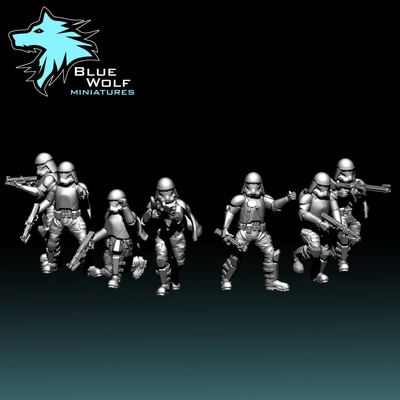 3d imprimible duplicado ejército barro saltadores modular equipo by azul lobo miniaturas mesa caracteres criaturas sci fi universo 3d print model - Mito3D