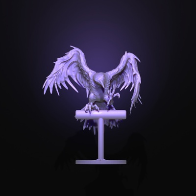 3d imprimível raven impressão modelo by viktoriya kabanova tampo mesa personagens criaturas fantasia universo brinquedos jogos mecânico maravilhas 3d print model - Mito3D