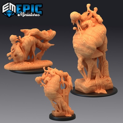 3d printable slime demon set formless creature devil spawn swamp & marsh encounter by epic-miniatures tabletop characters creatures 3d print model - Mito3D