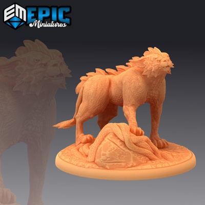 3d imprimable aquatique tigre prédateur lion sauvage marais animal rencontre by epic miniatures table personnages créatures 3d print model - Mito3D