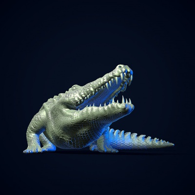 3d imprimível crocodilo printready by viktoriya kabanova brinquedos jogos mecânico maravilhas 3d print model - Mito3D