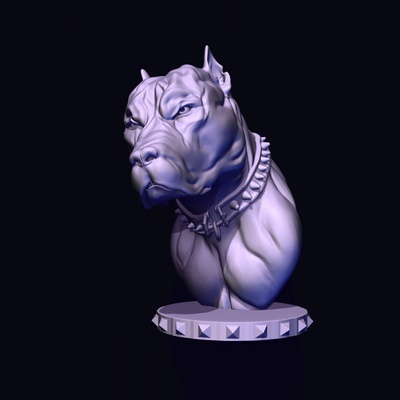 3d imprimível pitbull by viktoriya kabanova brinquedos jogos mecânico maravilhas 3d print model - Mito3D