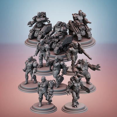 3d imprimible peligro autómatas by zbsminiaturas mesa juego guerra 3d print model - Mito3D