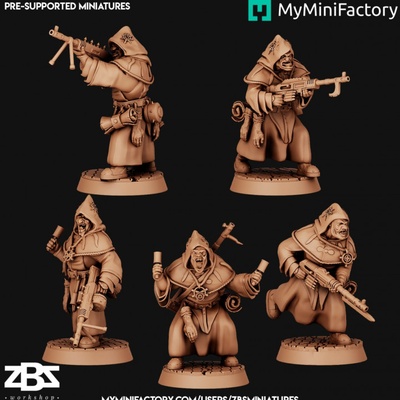 3d imprimible cultivista chusma culto fanáticos by zbsminiaturas mesa juego guerra 3d print model - Mito3D