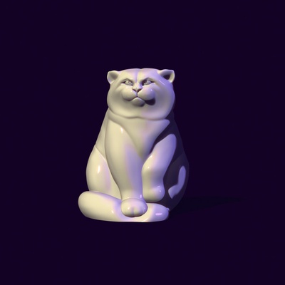 3d imprimível selvagem gato manul brinquedo by viktoriya kabanova brinquedos jogos mecânico maravilhas 3d print model - Mito3D