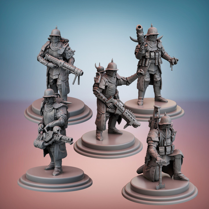 3d imprimible culto guardia violadores arma especialistas by zbsminiaturas mesa juego guerra 3D print model - Mito3D