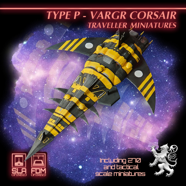 3d yazdırılabilir tip p vargr corsair gezgin minyatürler by 2nd hanedan masaüstü karakterler yaratıklar sci fi evren araçlar makineler 3D print model - Mito3D