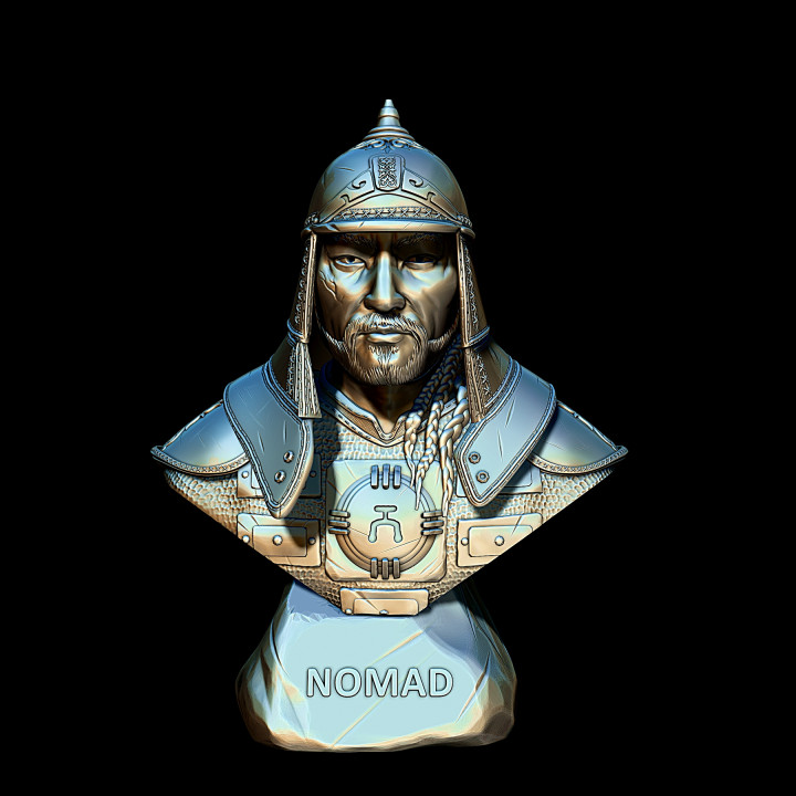 3d imprimible busto of genghis kan by viktoriya kabanova juguetes juegos mecánico maravillas 3D print model - Mito3D