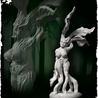 3d imprimable vert sorcière clairière mandragore by ddf modèles miniatures table personnages créatures fantaisie univers 3d print model - Mito3D