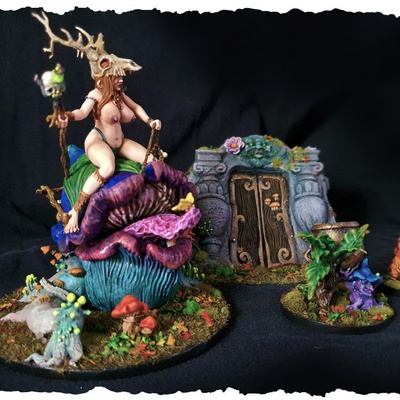 3d printable green witch s glade commercial by ddf models miniatures tabletop characters & creatures fantasy universe 3d print model - Mito3D