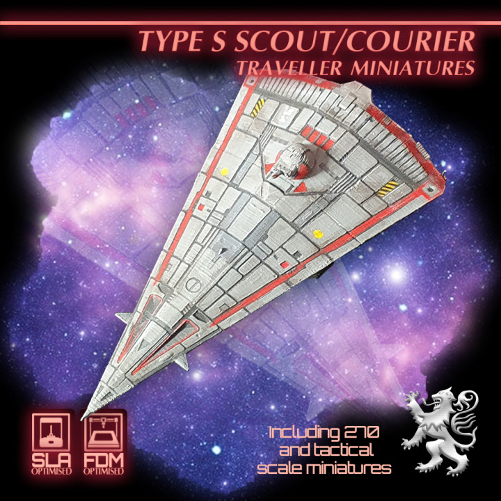 3d stampabile genere s scout corriere viaggiatore miniature by 2nd dinastia tavolo personaggi creature sci fi universo veicoli macchine 3D print model - Mito3D