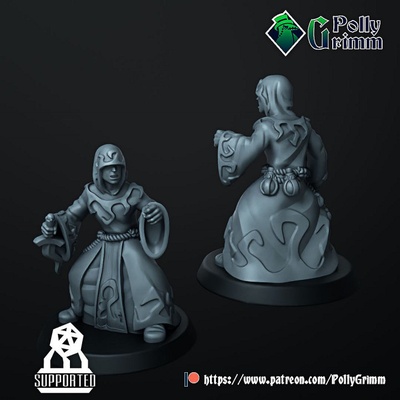 3d yazdırılabilir korku derin lovecraft minyatür kültist ver 2 by poligrimm masaüstü karakterler yaratıklar fantezi evren 3d print model - Mito3D