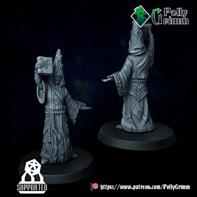 3d yazdırılabilir korku derin lovecraft minyatür kültist ver 3 by poligrimm masaüstü karakterler yaratıklar fantezi evren 3d print model - Mito3D