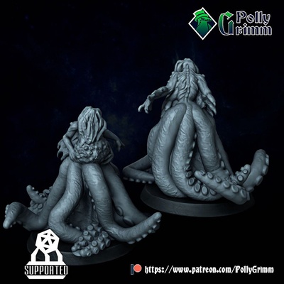 3d imprimível horror profundo lovecraft miniatura mãe hidra 2 by pollygrimm tampo mesa personagens criaturas fantasia universo 3d print model - Mito3D