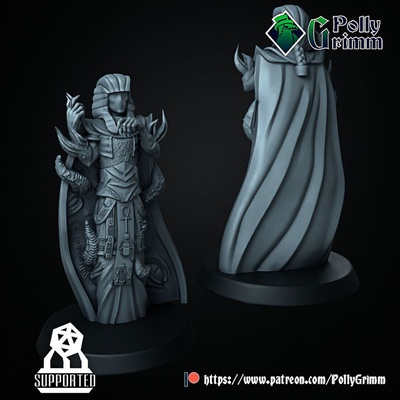 3d druckbar grusel tief lovecraft miniatur nyarlathotep gesichtslos pharao by pollygrimm tischplatte zeichen kreaturen fantasie universum 3d print model - Mito3D