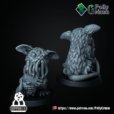 3d druckbar grusel tief lovecraft miniatur kreatur by pollygrimm tischplatte zeichen kreaturen fantasie universum 3d print model - Mito3D