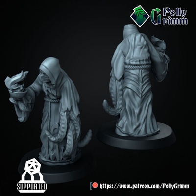 3d druckbar grusel tief lovecraft miniatur kulter ver 4 by pollygrimm tischplatte zeichen kreaturen fantasie universum 3d print model - Mito3D