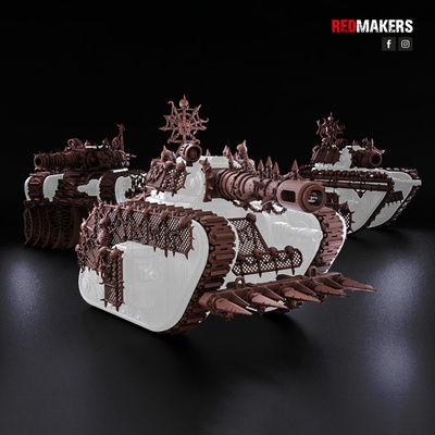 3d printable renegade set legendary battle tank - heretics by redmakers tabletop characters & creatures sci-fi universe vehicles machines wargaming 3d print model - Mito3D