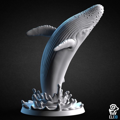 3d imprimable bosse baleine violer animal by table personnages créatures 3d print model - Mito3D