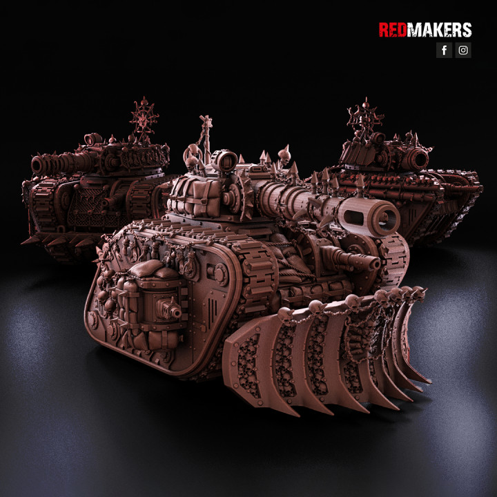 3d yazdırılabilir dönek efsanevi savaş tank sapkın by kırmızıcılar masaüstü karakterler yaratıklar sci fi evren araçlar makineler oyunları 3D print model - Mito3D