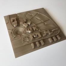 university buildings plan & garden 3d print model - Mito3D