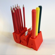 usa pencil holder & garden 3d print model - Mito3D