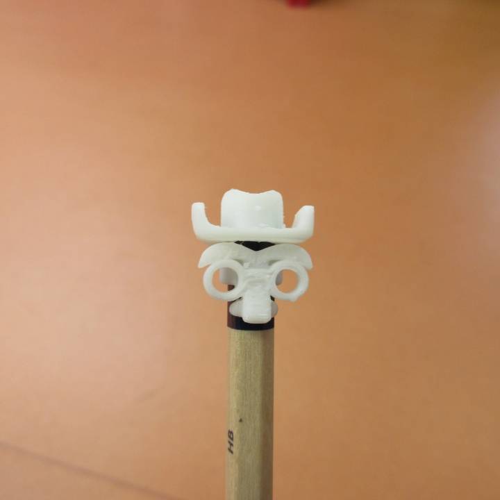 lápiz disfraz conjunto jardín penciltopper 3D print model - Mito3D