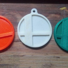 super smash bros medalla moda accesorios nintendo videojuegos wiiu 3d print model - Mito3D