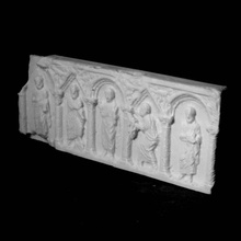 christ apostles sarcophagus panel mus des beaux-arts lyon scan 3d print model - Mito3D