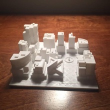 fonte cidade miniworld 3d print model - Mito3D