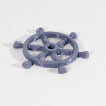 ship wheel pendant jewellery chain necklace shipwheel 3d print model - Mito3D