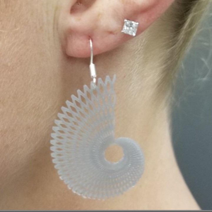 revolving earring jewellery fashion design 3D print model - Mito3D
