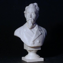 portrait leandro san german malet scan bust man marble 3d print model - Mito3D