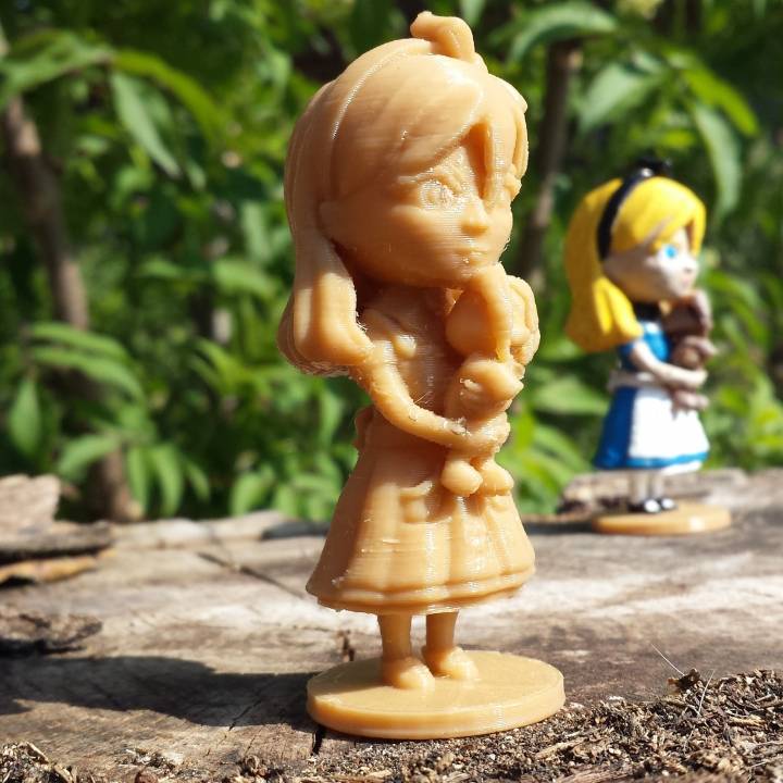 chibi alice fan art figurine girl 3D print model - Mito3D