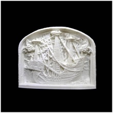 relief depicting caravel scan 3d print model - Mito3D