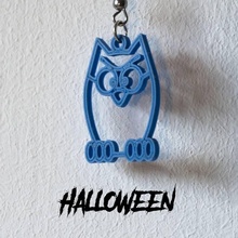 earrings halloween owl 1 jewellery 3d printing printed 3d print model - Mito3D