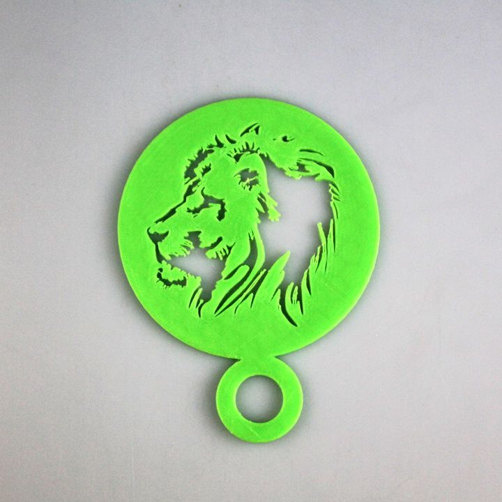 lion coffee stencil & garden kitchen 3D print model - Mito3D