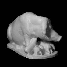 laurentian sow scan animal greek roman statue marble 3dprint 3dscan culturalheritage 3d print model - Mito3D
