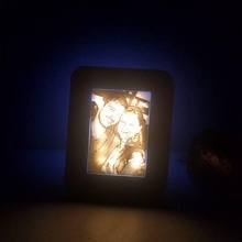 framed lithophane photo light & garden frame gift led abs pla anniversary nightlight 3d print model - Mito3D