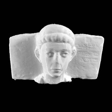 funerary bas-relief 2 woman's bust scan woman 3d print model - Mito3D