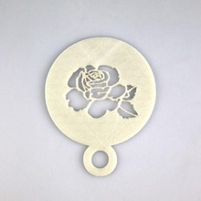 rose coffee stencil & garden flower kitchen 3d print model - Mito3D