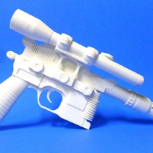 han solo blaster adereços cosplay arma sci fi gratuito espaço estrela starwars guerras hansolo galaxyfarfaraway sciencefiction starwas 3d print model - Mito3D