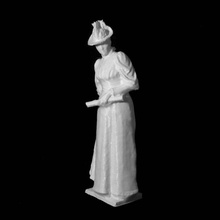 dame numérisation chapeau sculpture femme marbre 3dprint noble 3dscan scandinave danois 1800 robe chambre 3d print model - Mito3D
