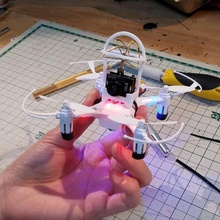 whoopinator gerçek kamera monte edin cihazlar elektronik drone quadcopter tinywhoop 3d print model - Mito3D