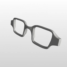 occhiali modello telaio quadrato moda accessori cornici vista floreon floreoncompetition 3d print model - Mito3D